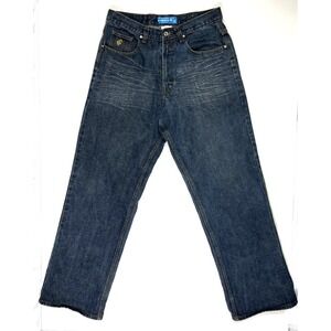 Rocawear Jeans Mens 32 Loose Fit Straight Leg Denim Blue Y2K